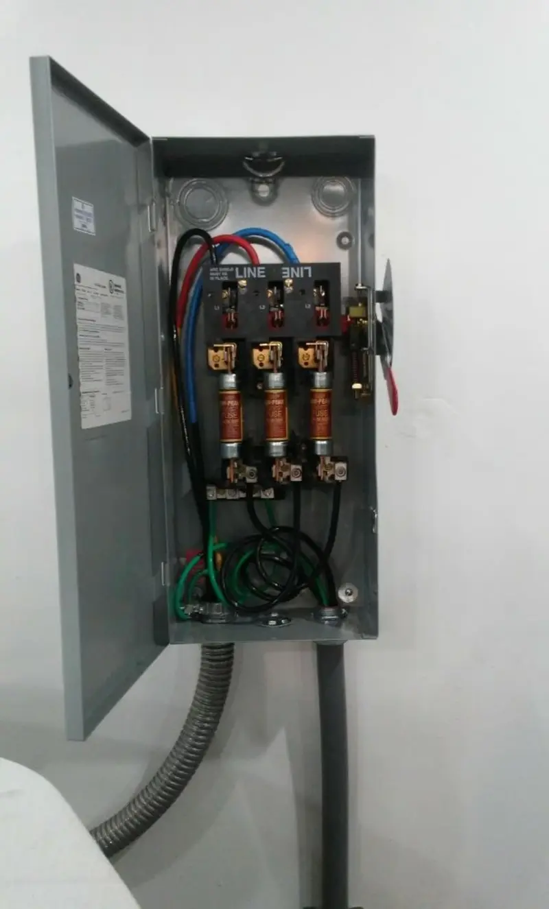 Three-phase disconnect switch installed for Electrical Wiring & Rewiring in Buckeye