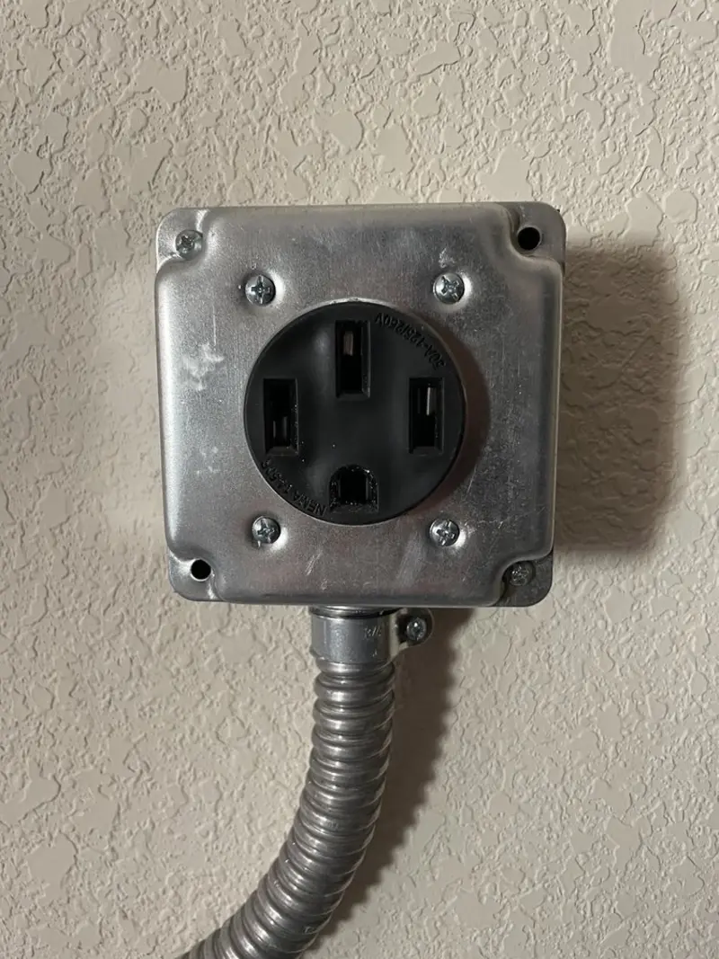 NEMA 14-50 outlet installed for Smart Home Electrical in Buckeye